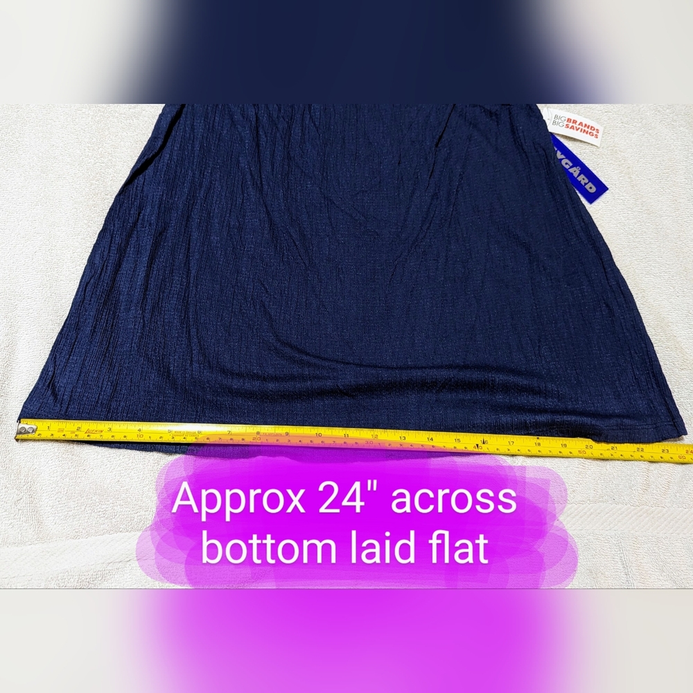 NyGard brand size Petite Med BNWT, off the shoulder flowy, indigo shirt - Picture 4 of 13
